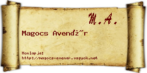 Magocs Avenár névjegykártya
